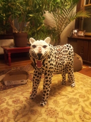 A huge Pipe Cleaner Leopard made entirely out of pipe cleaners
