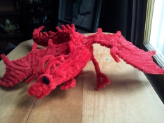 Pipe cleaner dragon animal red
