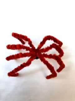 pipe cleaner spider top view